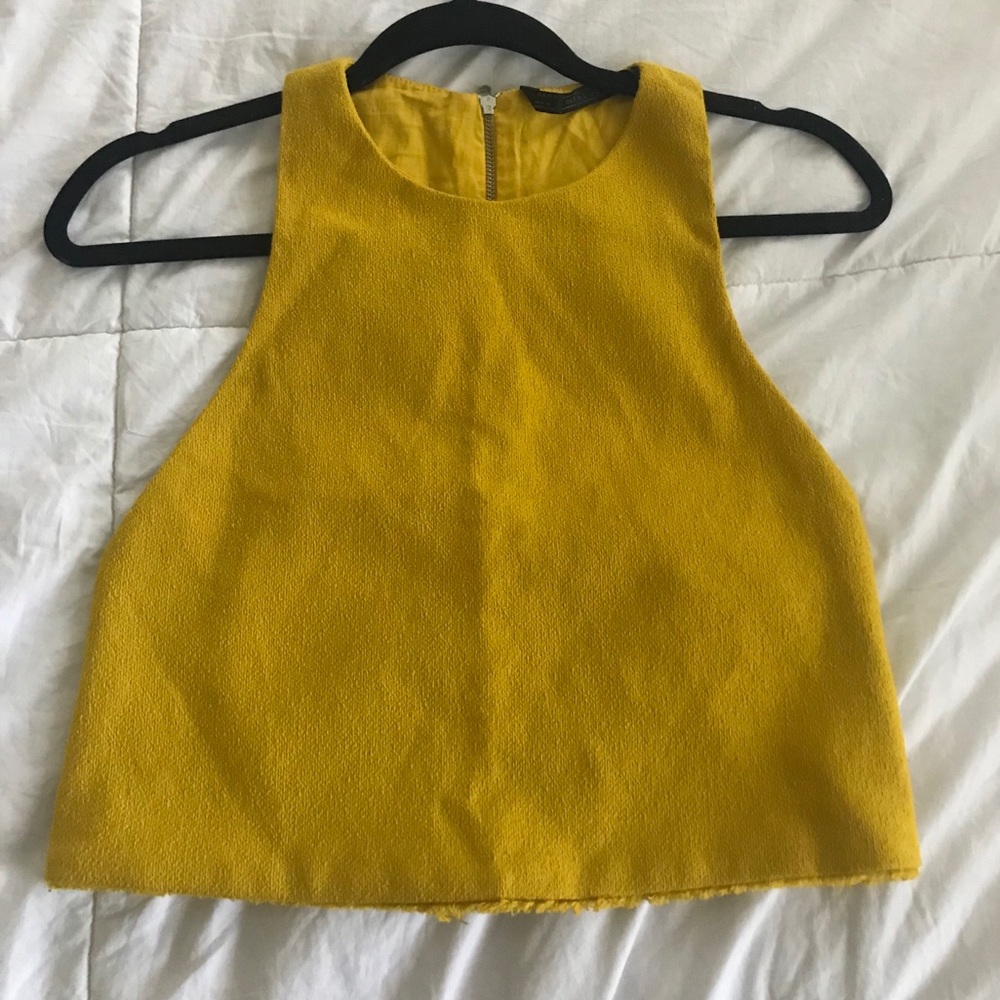 Mustard yellow Zara top